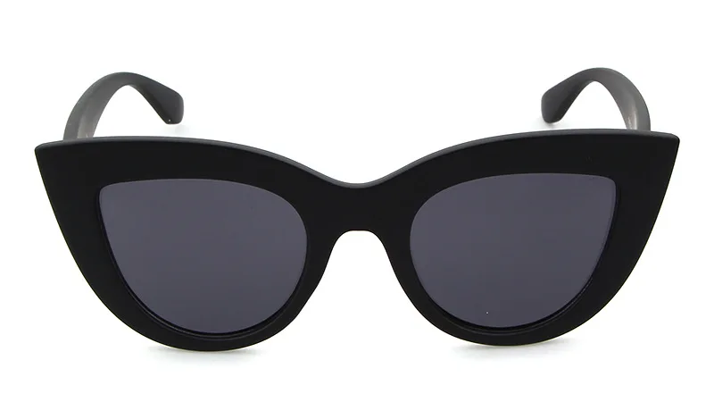 Emosnia новейшие Винтажные Солнцезащитные очки для женщин Кошачий глаз брендовые дизайнерские Элегантные Солнцезащитные очки розовые зеркальные Модные женские солнцезащитные очки UV400 - Цвет линз: c2 MatteBlack Gray