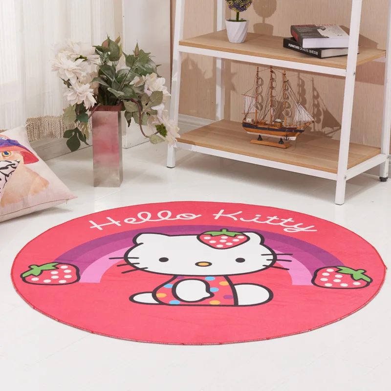 Hello kitty 100 см, круглое одеяло, пушистый ворсистый ковер, ковер для дома, комнаты, коврики для спальни, Dornier, жаккардовые ворсистые коврики