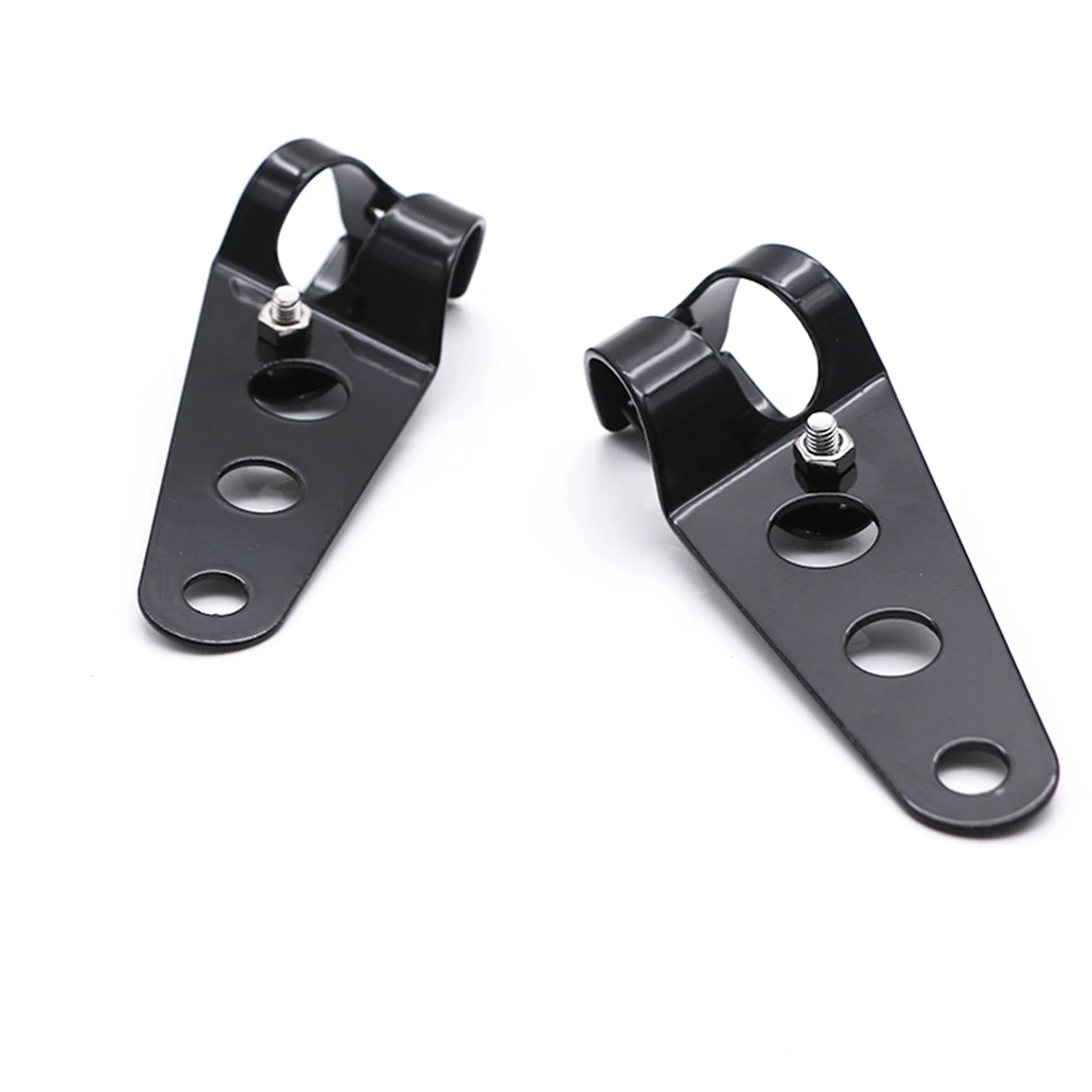 Universal Metal Motorcycle Headlight Brackets Headlamp Mounting Clamps Light Support Front Lamp