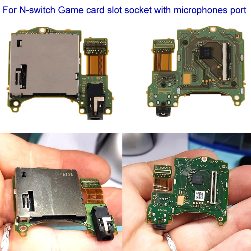 For-Replacement-game-card-slot-socket-board-with-headphones-port-for-Nintendo-Switch-console-4