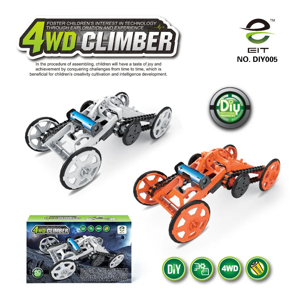 

4WD Car Assembly Kit Four-Wheel Drive DIY Climbing Vehicle Circuit Building Dropshipping new arrivals