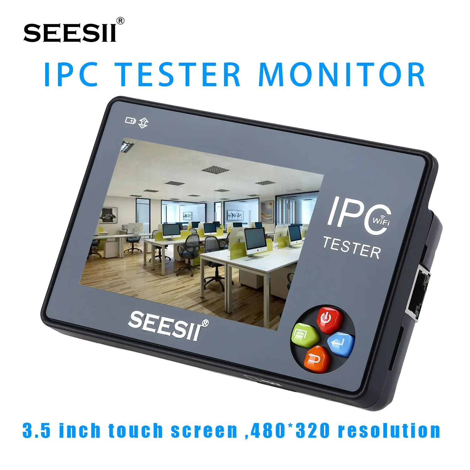 SEESII 3,5 дюймов 4K CCTV IP камера тест er монитор аналоговый CVBS ONVIF H.265 тест PTZ BNC NTSC/P управление Wifi сенсорный экран Аудио