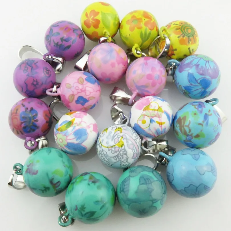 20585 590 Charm Baby Chime Sound Jingle Bell Painting Ball Bead Musical