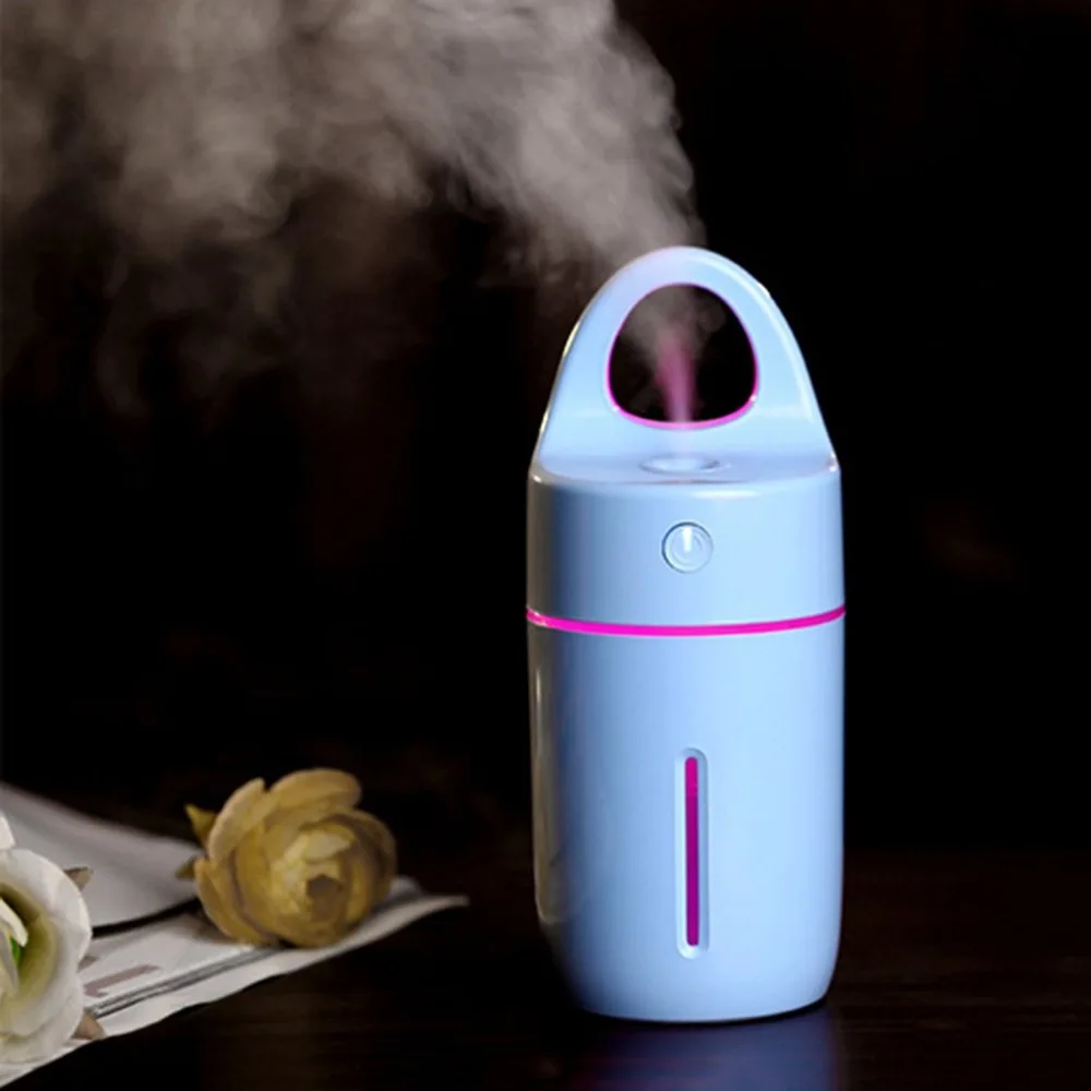 

NEW Portable Size LED Ultrasonic Humidifier Colorful Light Home Office Car Magic Cup Shape Essential Oil Aroma Diffuser Purifier