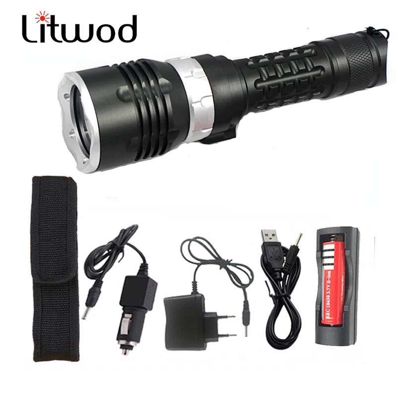 

z30D13 Led Torch Diving Flashlight High Brightness XM-L L2 5000 lumens Professional linternas Waterproof USB AC Car Charger