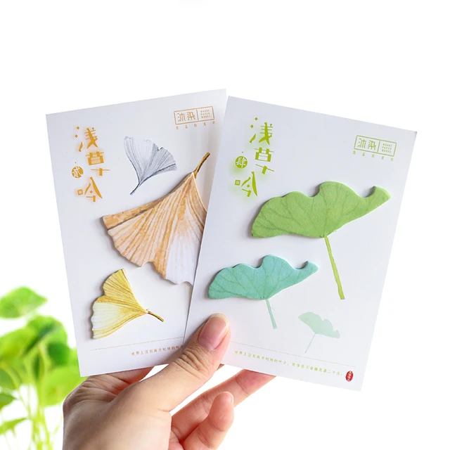 60 sheets leaves memo pad kawaii stationery office supplies diy