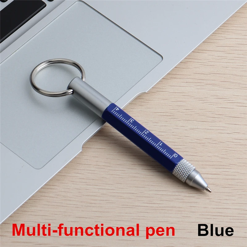 Baikingift сверхценный удобный технический инструмент шариковая ручка мини ручка с брелком отвертка линейка дух многофункциональные пряжки для ключей