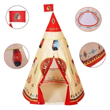 Складная для маленькой девочки коническая палатка teepee Игровая палатка для внутреннего и игры на свежем воздухе