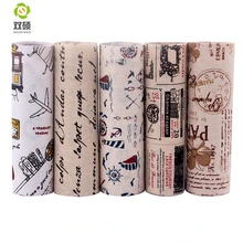 Новая печатная башня и французском языках Отделка: пэтчворк; Хлопок; льняная ткань DIY Швейные текстильная ткань для платья диван скатерть 20x40 см M1-5-3