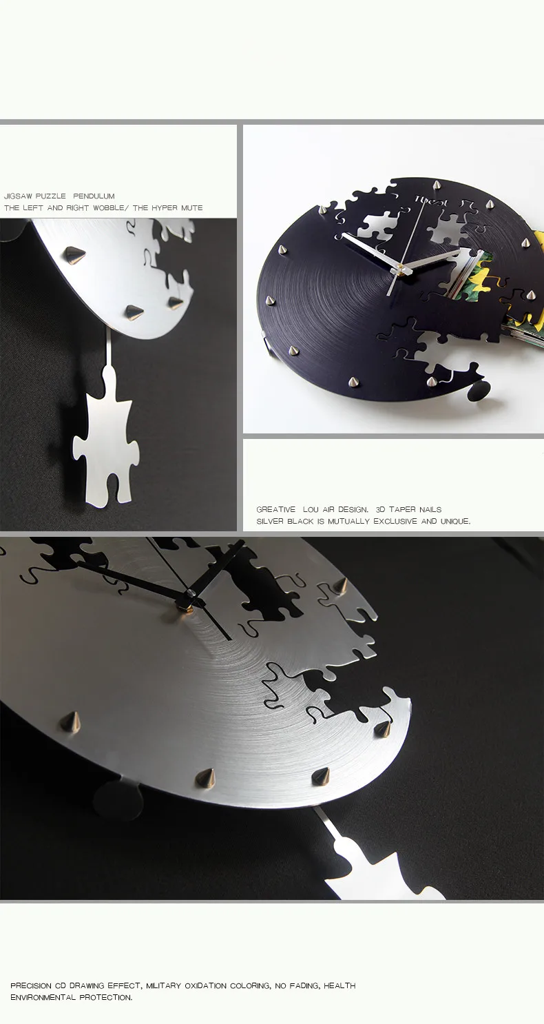 16 дюймов Circilar креативные настенные часы искусство настенные часы современный дизайн гостиная и спальня немой часы настенный домашний декор настенные часы