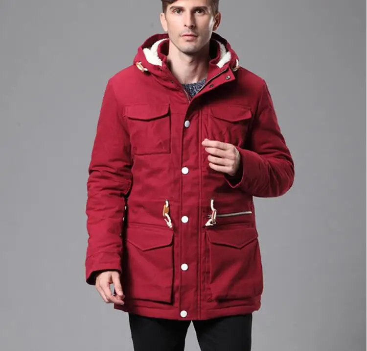 Top Quality Men Winter Cotton Jacket Coats Male Parka Cold Snow Warm