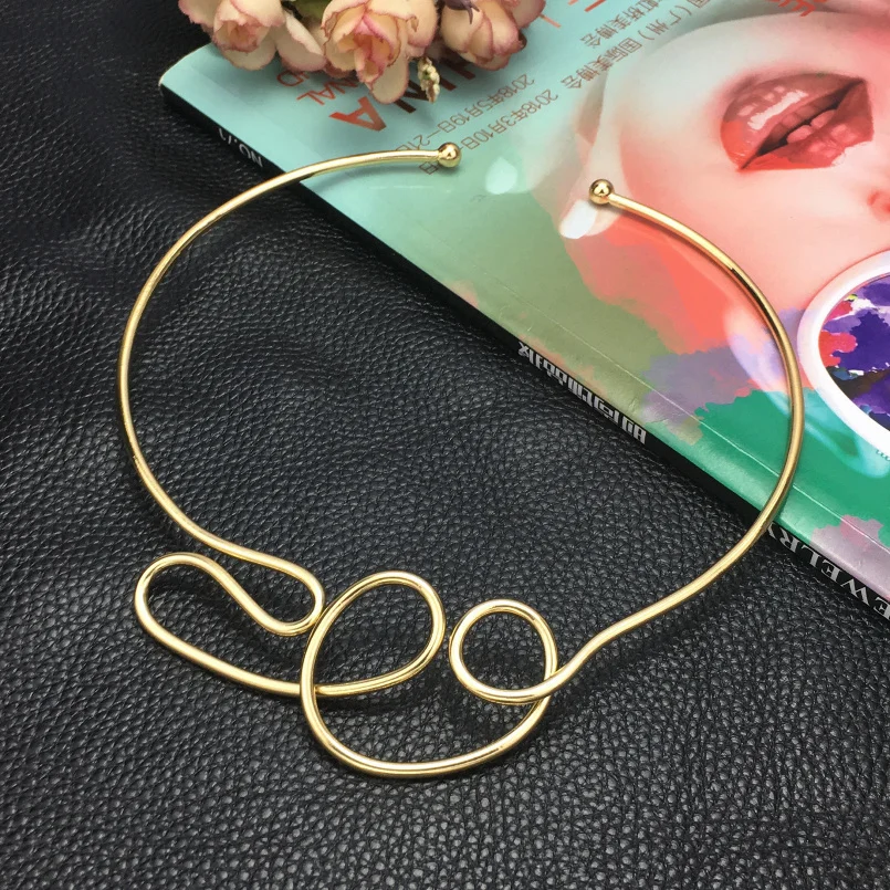 MANILAI Geometric Alloy Chokers Necklaces For Women 2018 Fashion Jewelry Bib Collar Necklace Statement Punk Design