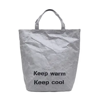 

Women Handbag Light insulation Bag Storage Ice Bags Paper Waterproof handbag Fashionable Foldable Reusable Shopping Beach Bag p