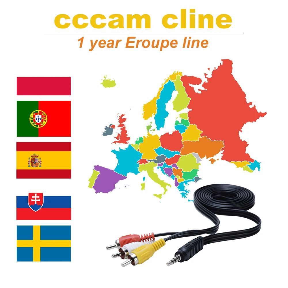 

DVB-S2 Cccam Cline for 1 year Spain Free Test Europe Server Spain/Italy/Portugal/Poland GT MEDIA receptor satelite cccam cline
