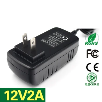 

200Pcs/Lot 12V 2A Monitor Power Adapter DC Adapter US Plug Power Adapter BS-122 CE Certification
