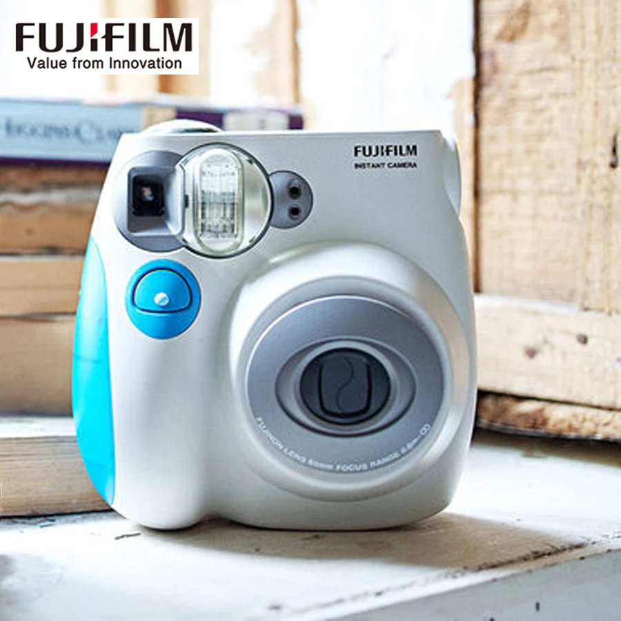 Оригинальная Fujifilm Fuji Instax Mini 7C фотокамера моментальной печати розового и синего цвета дешевле, чем mini 8