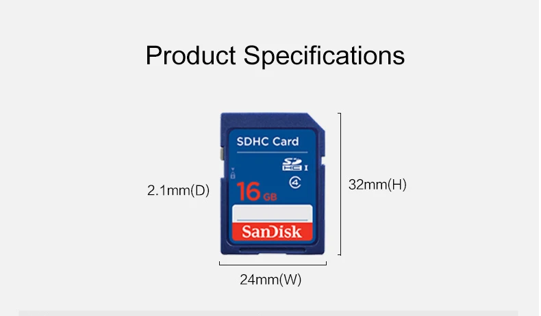 SanDisk sd-карта 8 ГБ 16 ГБ, компактная флеш-карта 4 класса, Карта памяти sdhc sdxc C4, карта памяти SD для камеры, планшета, ноутбука