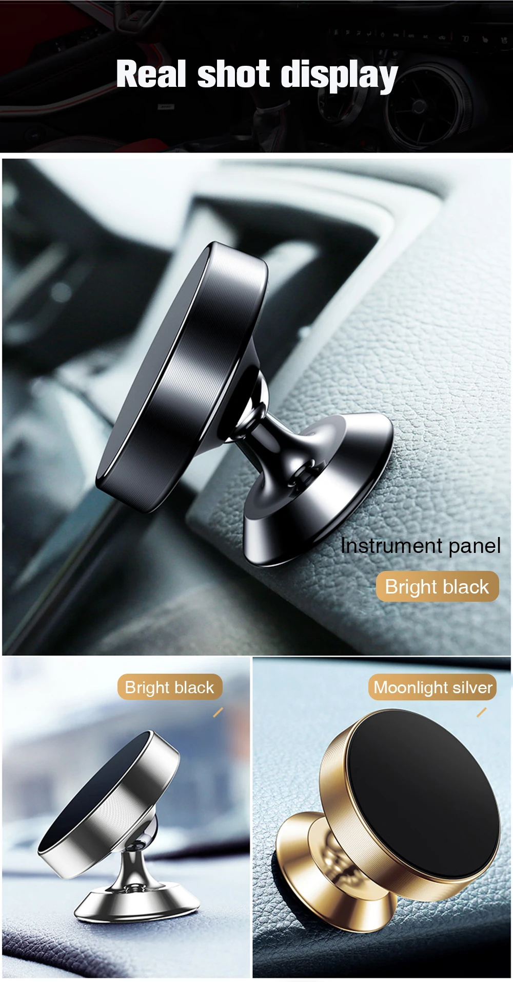 Магнитный автомобильный держатель для телефона для iPhone XS Max 7 Air Mount, магнитный держатель для samsung S10 Plus, магнитный держатель для сотового телефона в автомобиле