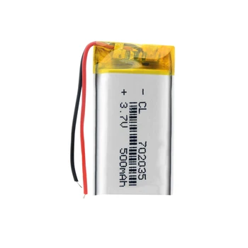 

Rechargeable Polymer battery 500 mah 3.7 V 702035 smart home MP3 speakers Li-ion battery for dvr,GPS,mp3,mp4,power bank,speaker