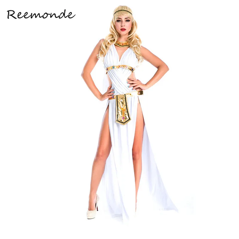 Xmas Halloween Women Roman Greek Egyptian Goddess Dress Costume Fancy Dress