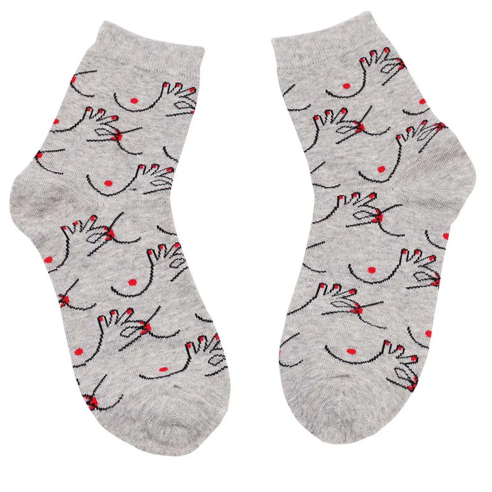 Harajuku Women Socks Red nails Print Keep Warm Cotton Skateboard Sock Comfortable Floor funny Socks Drop Shipping Harajuku Women Socks Red nails Print Keep Warm Cotton Skateboard Sock Comfortable Floor funny Socks Drop Shipping