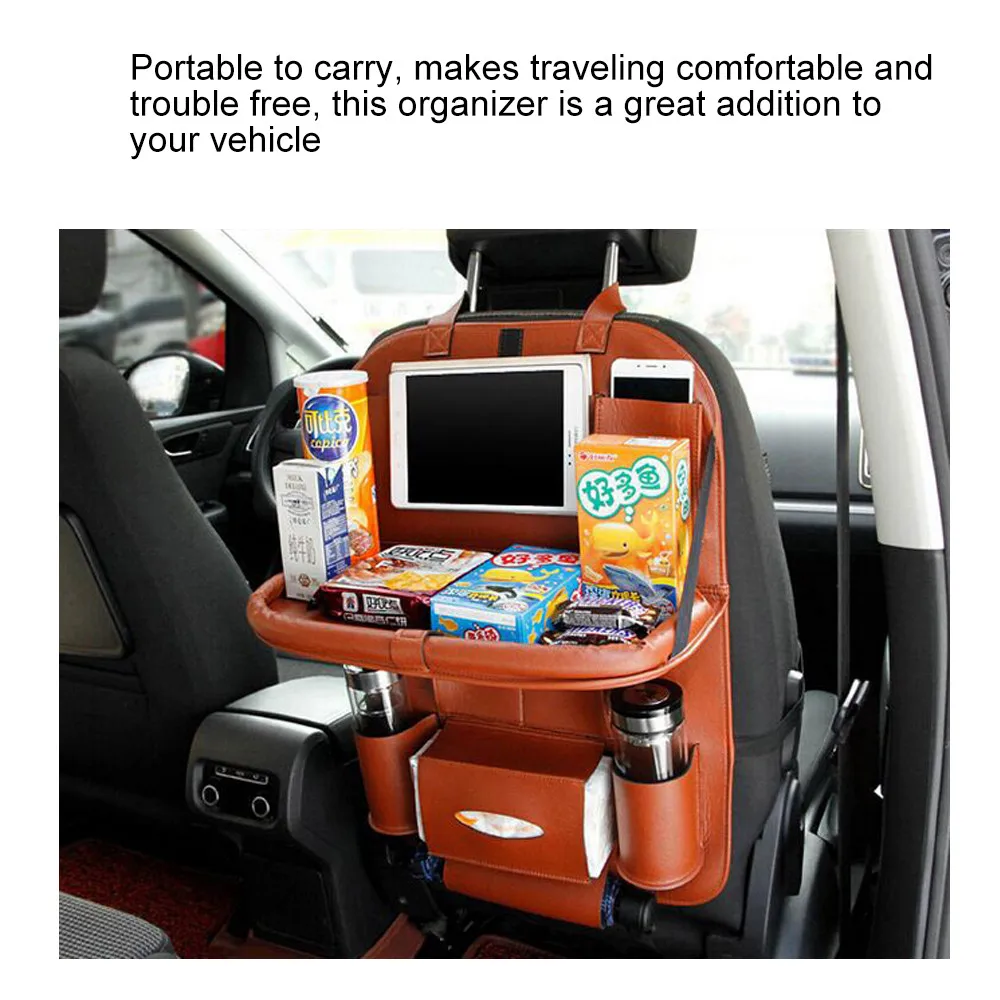Onever Premium Car Backseat Organizer with Foldable Table