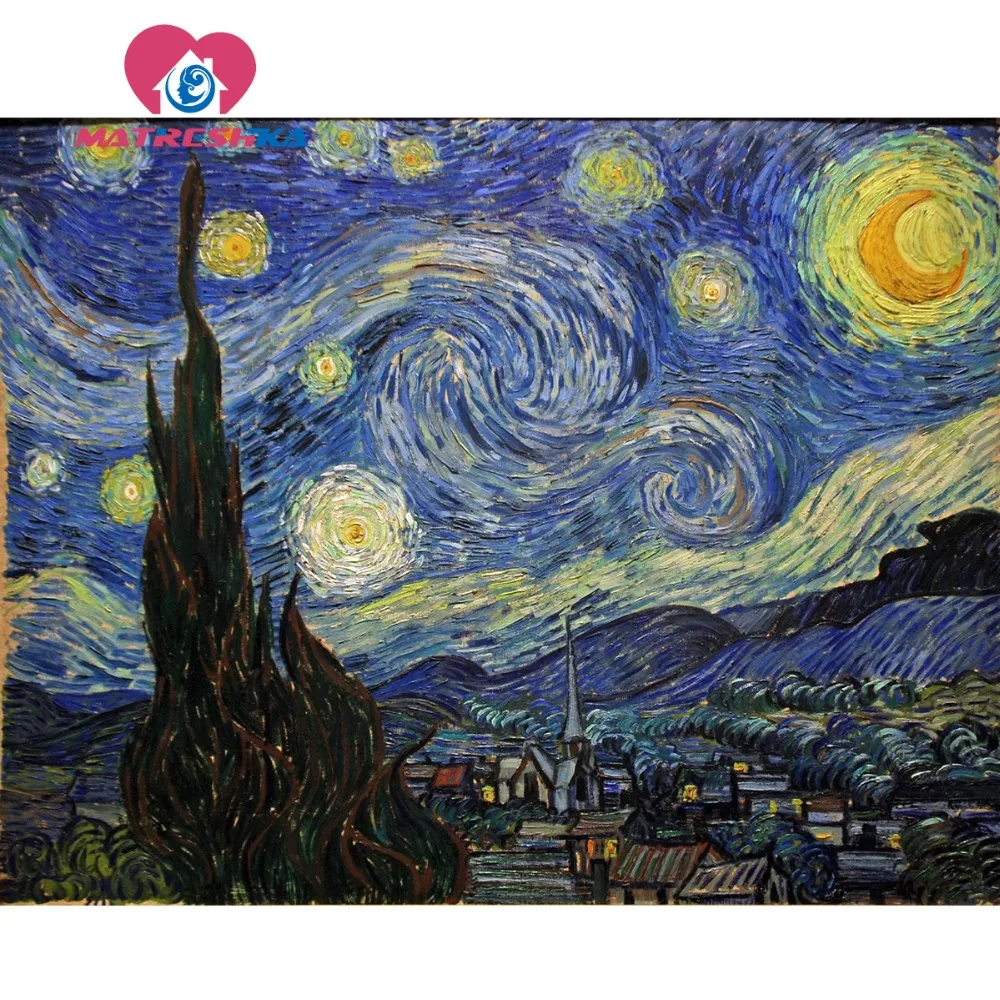 diamond painting landscape Van Gogh Starry sky pictures of rhinestones