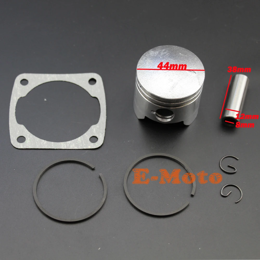 49CC PISTON KIT SET RINGS 44MM Gasket POCKET MINI DIRT ATV QUAD BIKE