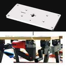Алюминиевый фрезерный стол, вставная пластина небольшого размера с крепежными винтами для лобзика, деревообрабатывающие скамейки, инструменты