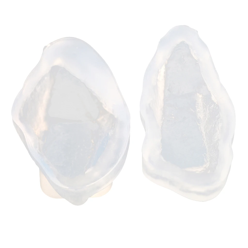 2 Piece Stone Shaped Silicone Mould Mold Tool for DIY Pendants Charms Jewelry Making Resin Casting Crystal Ornament