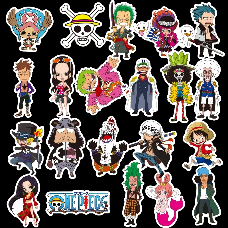 

Laptop Cartoon Stickers Anime ONE PIECE Sticker Children Skateboard Waterproof Graffiti Stickers Pack Classic Toys 48pcs/Lot