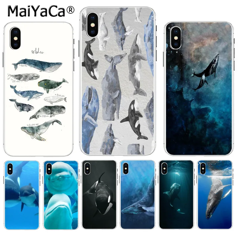 MaiYaCa Killer Whales принт океанские животные Высокое качество классический высококачественный чехол для телефона для iPhone 8 7 6 6S Plus X XS max 5 5S SE XR