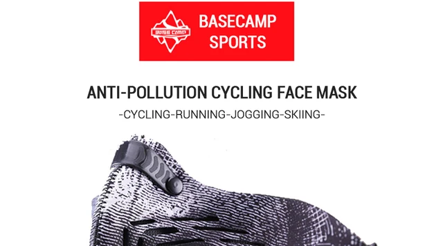 BASECAMP maska rowerowa Aktywna ochrona przed zanieczyszczeniami Carbon maski pyłoszczelna Góra rower sport Road maski rowerowe twarz okładka -