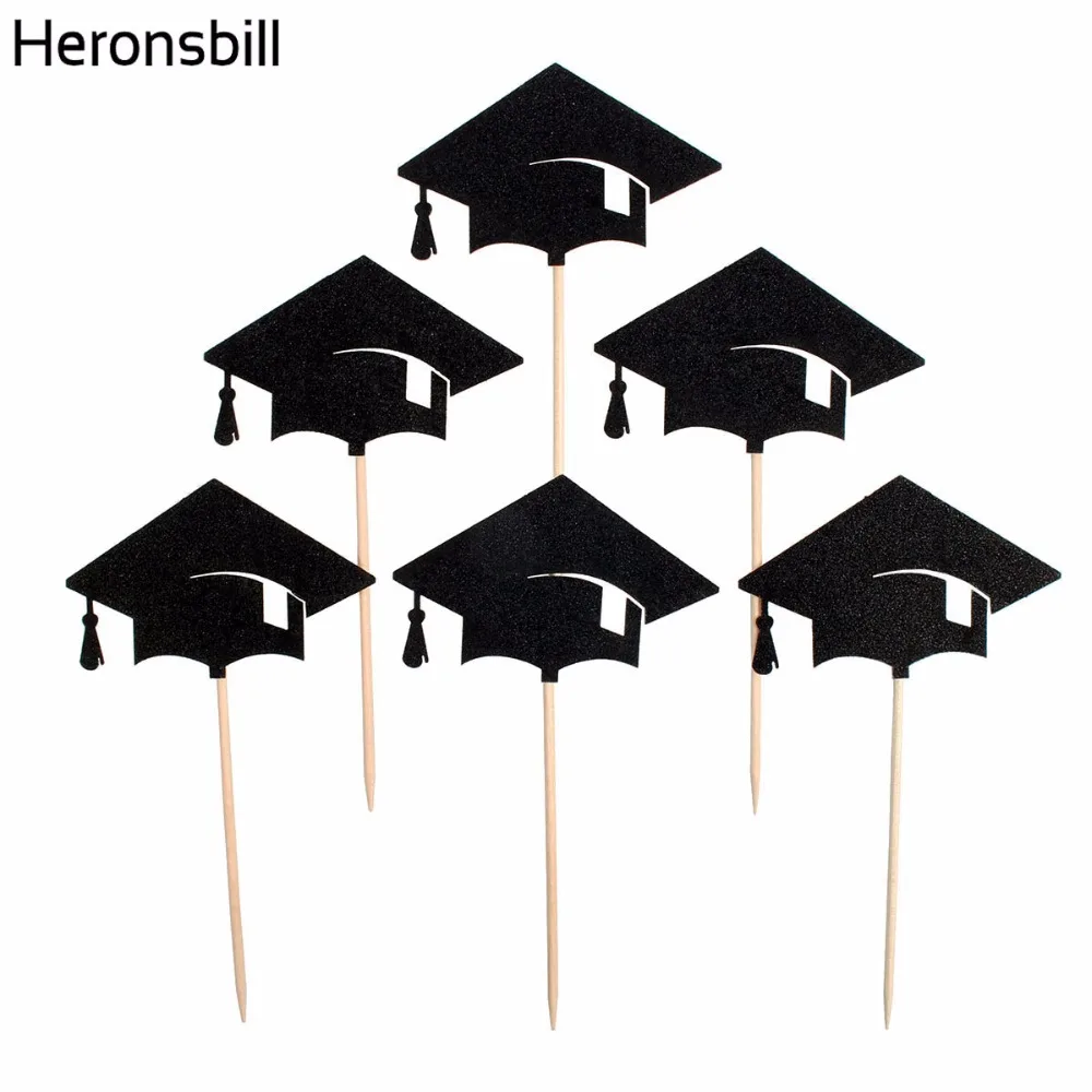 Heronsbill 12 шт. кепка для мальчишника топперы капкейков выпускной 2018 градусная