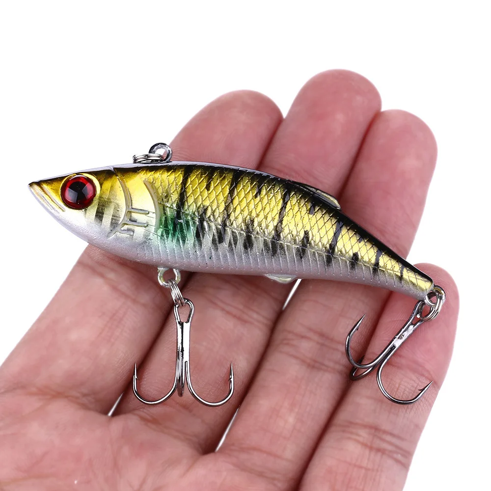

1PCS Hard VIB Fishing Lure 8CM/11.5G 3D Eyes Crankbaits Sinking Wide Profile Tight Wiggle Tackle