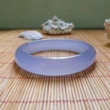 Натуральный голубой лед Халцедон Браслет