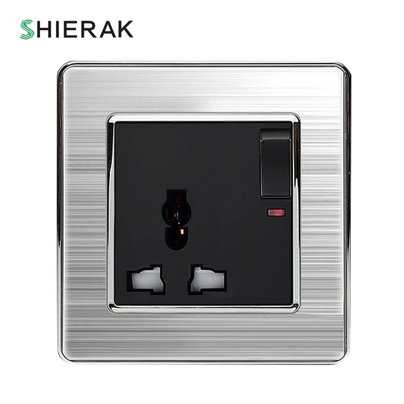 SHIERAK универсальная розетка 13A 250 V роскошный светодиодный для управления светом