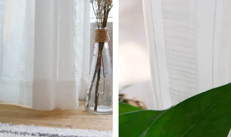 CITYINCITY Tulle kitchen Curtains for living room bedroom Jacquard home decor silver yard sheer luxury white curtain for room 11