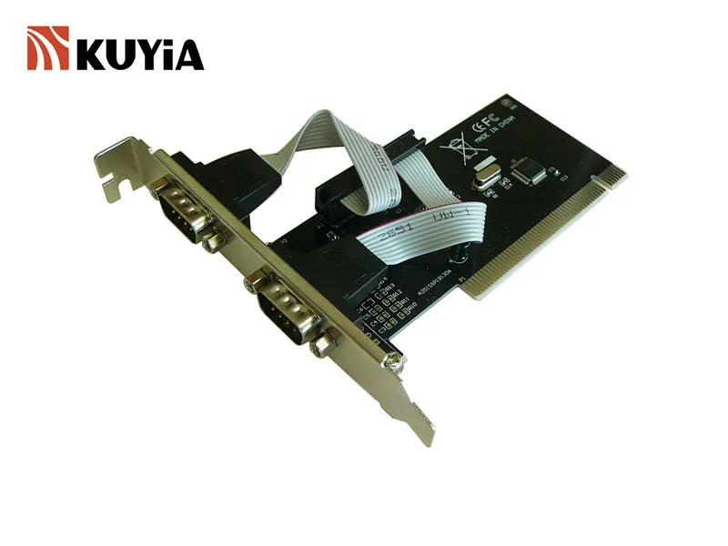 

KUYiA PCI 2 Port (RS - 232 DB-9) serial controller Card 9865 Chipset With Free Shipping