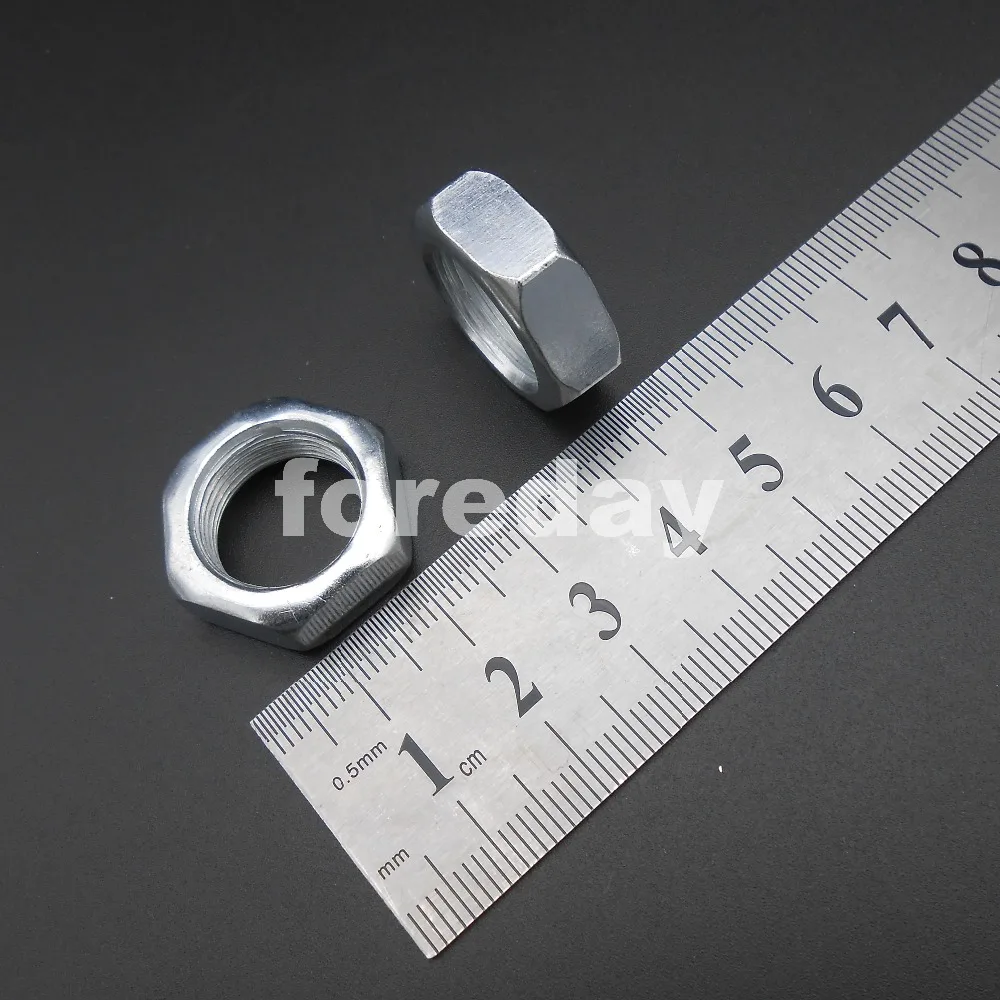 100PCS X NEW HQ M16 Hexagon Half Lock Thin Zinc Nuts Fine Pitch Thread Carbon Steel galvanize galvanization M16*1*8 16MM *BT647 |