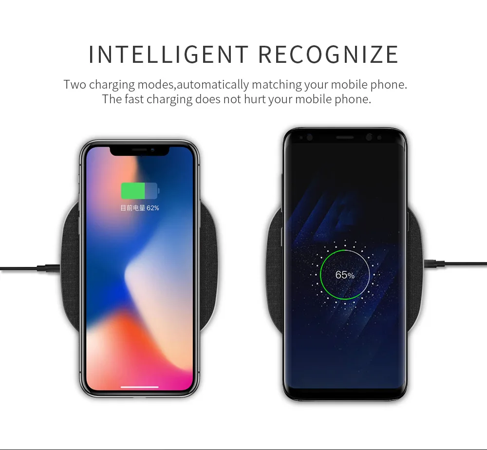 Ascromy Fast QI Wireless Charger For Huawei Xiaomi Samsung Galaxy S10 S9 S8 Note 9 iPhone X XS Max XR 8 Plus Induction Charging Accessories (7)