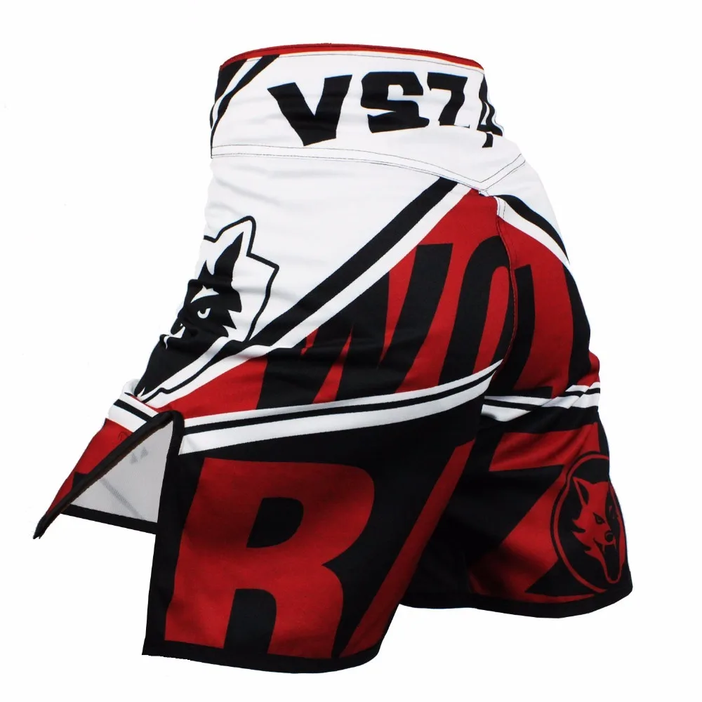 VSZAP Boxing Shorts MMA Boxing Men's Muay Thai Boxing Shorts Printing MMA Shorts Fight Grappling Short Polyester Kick Gel Thai