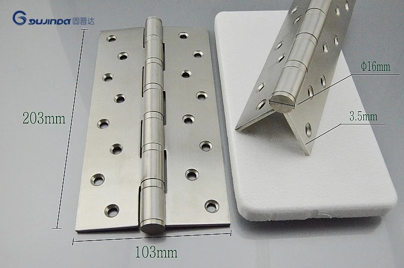 8 Inch Stainless Steel Thicken Wooden Door Hinge Bearings Heavy Duty Hinges Mute Door Hardware Home Decorating Accessories