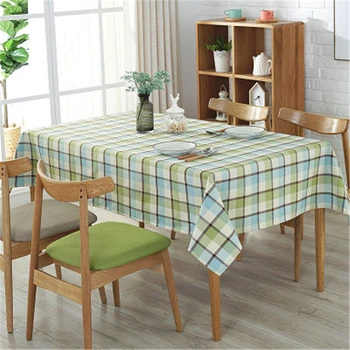 

Rectangular Tablecloth Polyester / Cotton Plaid Table Cover Waterproof Oilproof Anti-Scalding Cloth For The Table Home Textile