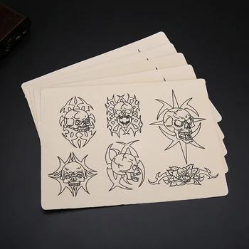 

10PCS Tattoo Practice Skin 3D Special Skull Design Cosmetic Permanent Makeup Eyebrow Eye Practice Skin STPS07#