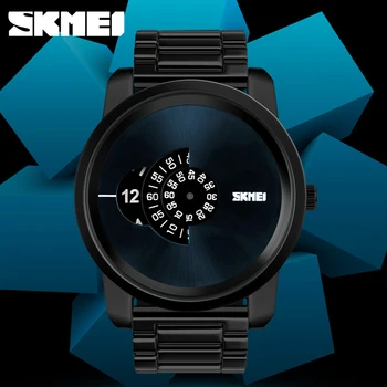 

SKMEI Large Dial Rose Gold Quartz Watch Men's Stainless Steel Luxury Business Wristwatches Top Brands Minimalist Clock Relogio