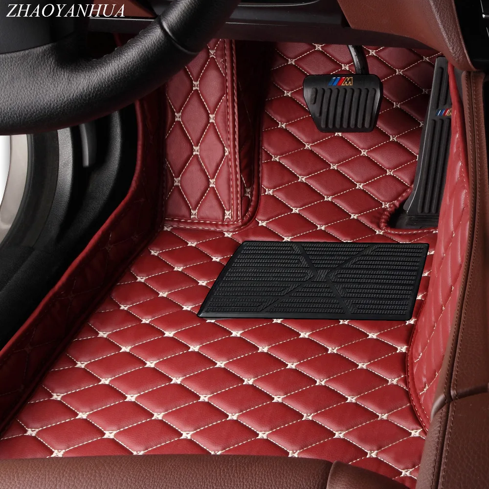 

ZHAOYANHUA car floor mats for Lexus CT200h GS ES250/350 RX270/350/450H GX460h leather Anti-slip car-styling carpet liner