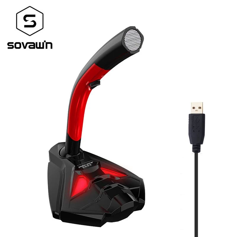 Портативный микрофон для караоке HD USB 3 5 мм Аудио Микрофон компьютера с