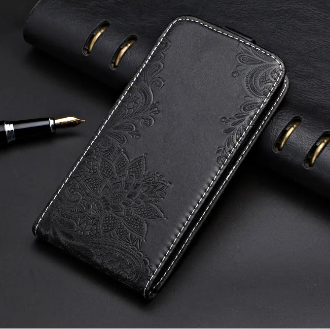 Business Vintage Flip Case For Haier Power P11 Case Special Cover PU and Down Plain Cute phone bag - Цвет: lace black