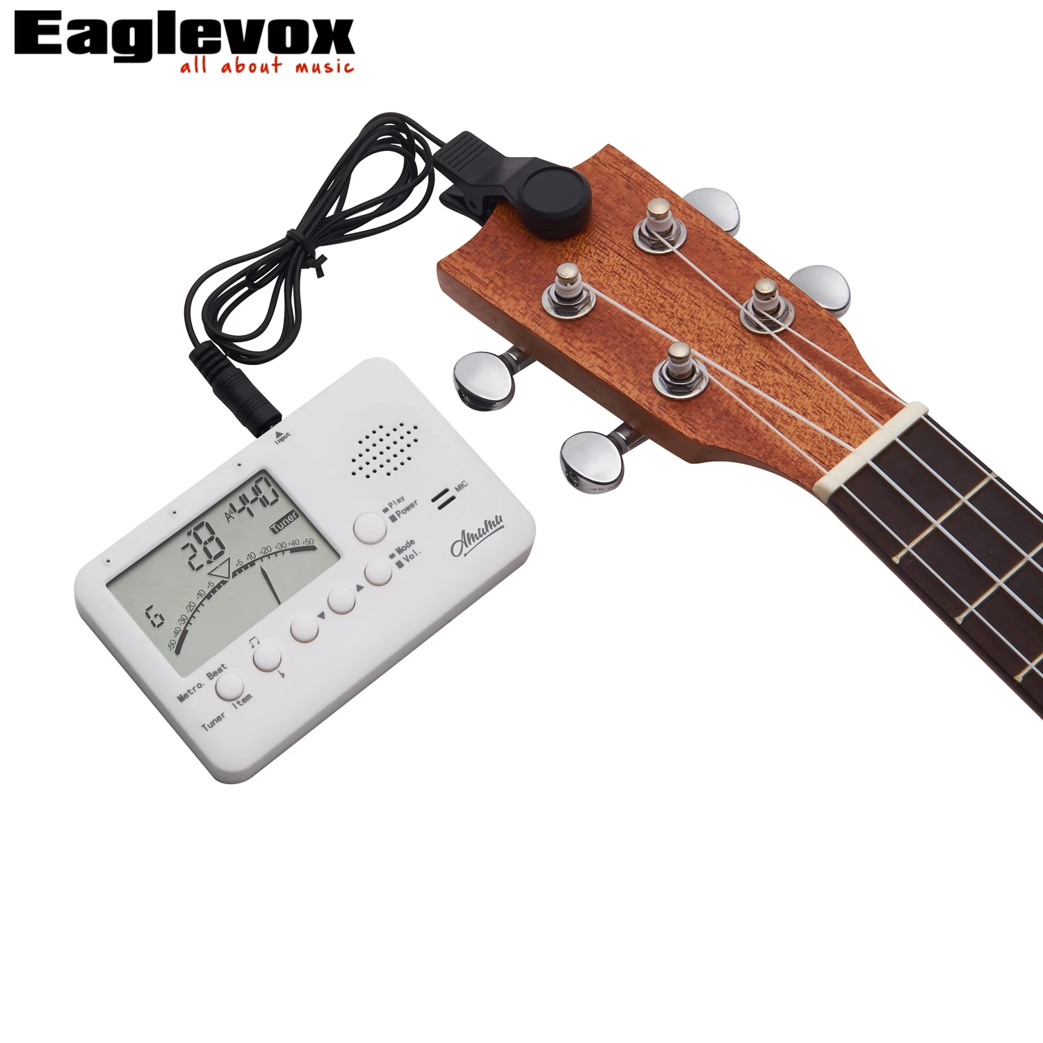 Blanco metrónomo y Afinador Cromático guitarra bajo violín Ukulele Banjo|metronome and guitarchromatic tuner - AliExpress